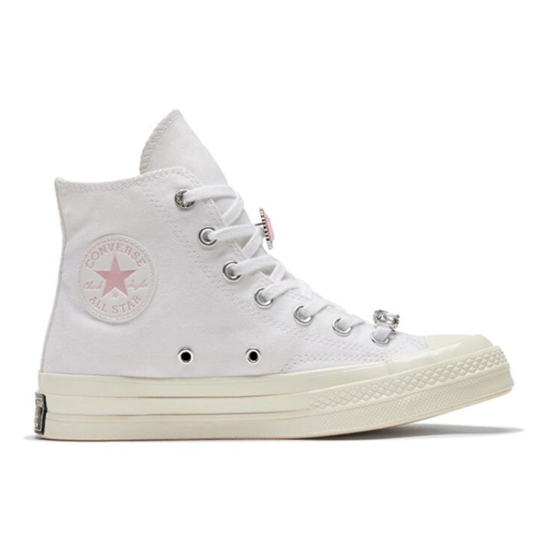Converse Chuck Taylor All Star 1970s Trendy Versatile Everyday High Top Canvas Shoes Unisex White