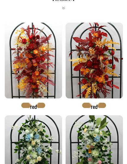 Blumen Kunstseide Blumenstreifen Set: Lange Hängegang-Anordnung & Hochzeitsaal-Dekor