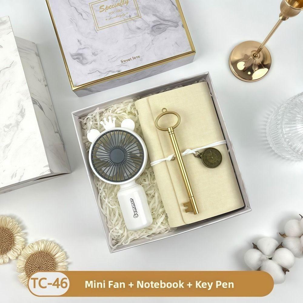 3IN1 Souvenir Gift Set Fan/Towel/Cup with Paper Bag Practical Gift Sets Stylish Design Luxury Gift Box Set Personalized Gifts