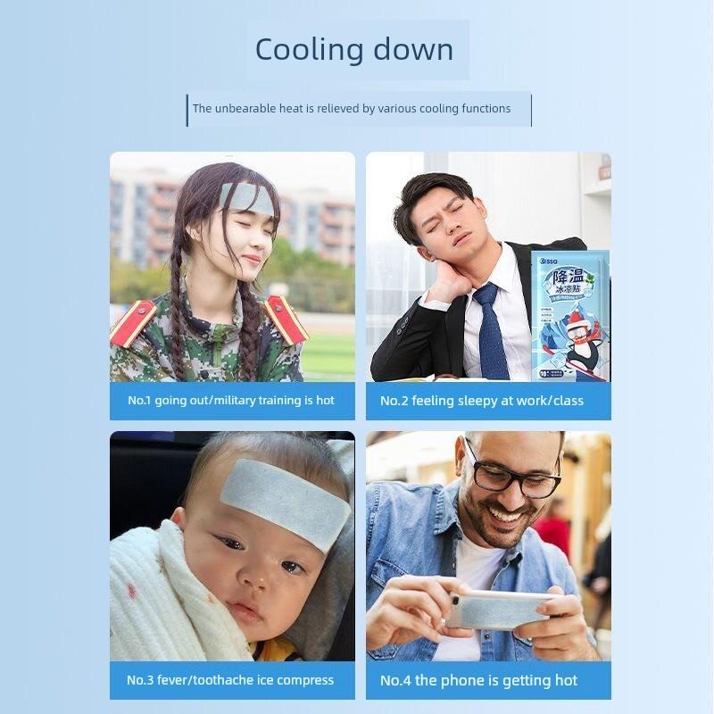 Summer Cooling Magic Ice Patch, Cooling Patch for Students, Military Training, Heat Reduction, Heat Dissipation Patch, Summer Ice Compress To Prevent