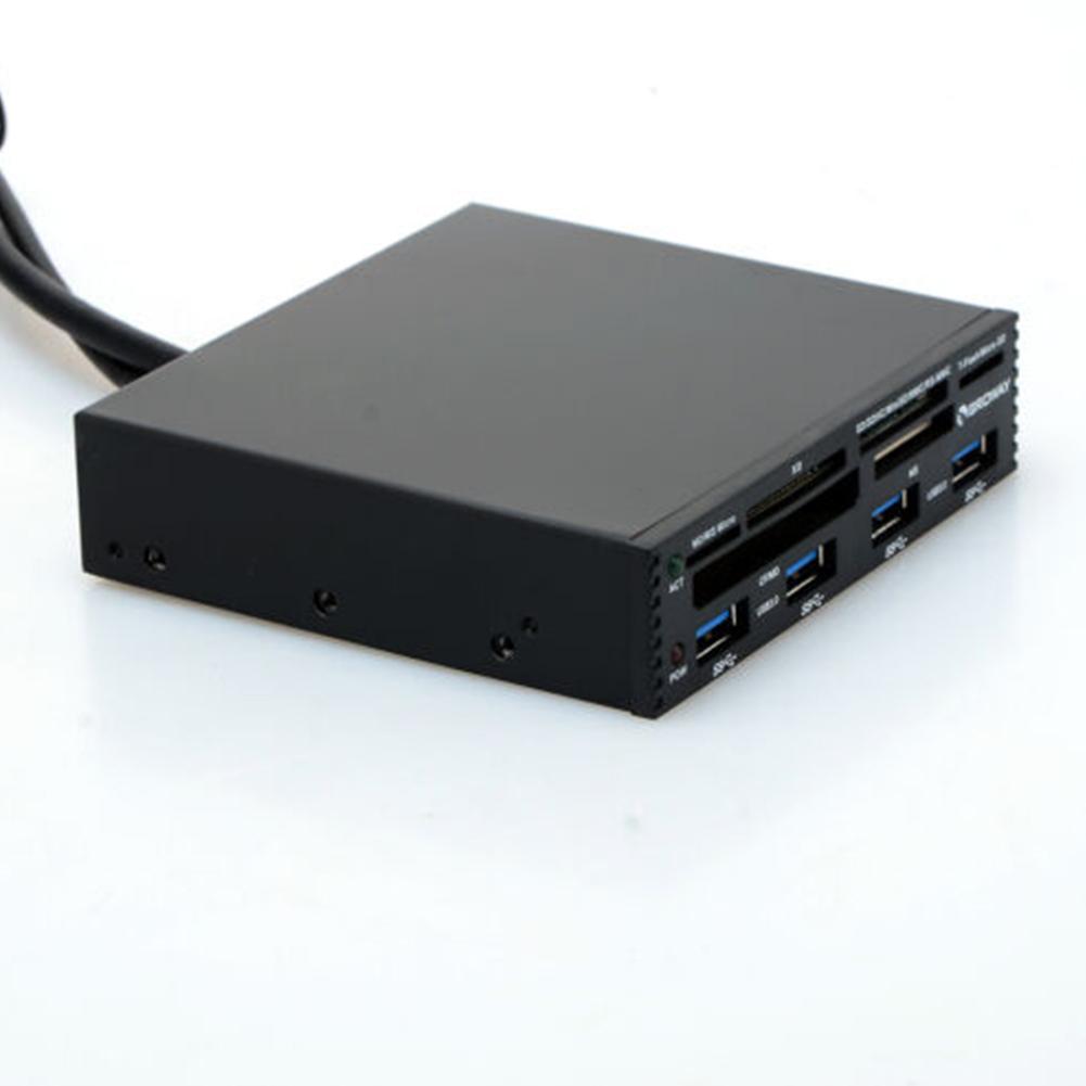 Internal USB 3.0 Card Reader Hub - Reads SD, Micro SD, CF, M2, XD & More, Fits 3.5" Bay 9 thumbnail image