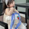 Charming Breathable Straw Woven Kids Crossbody Bag In Cute Strawberry And Cherry Styles