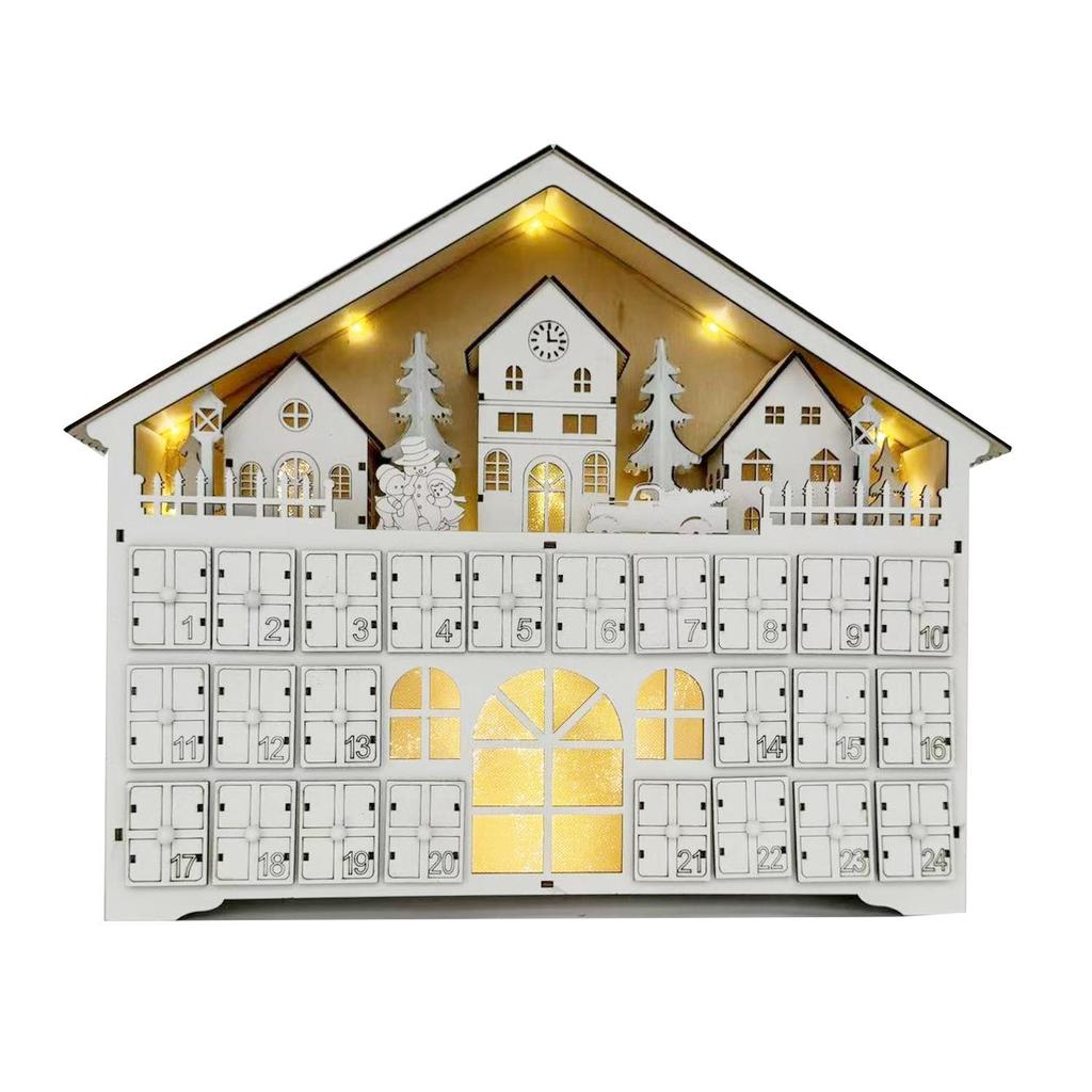 24-Day Christmas Advent Countdown Calendar Ornament Set for Home Decorations