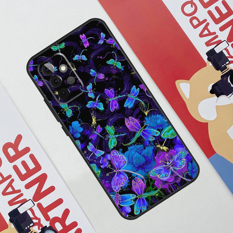 Libellenmuster Hülle Für Samsung Galaxy A36 A35 A55 A06 A16 A26 A56 A53 A32 A52 A33 A13 A14 A34 A54 A17 A15