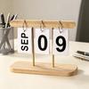 Houten Altijd-Durende Bureaukalender Dagelijkse Desktop Staande Flipkalender met Dag Maand Weergave voor Kantoor Huis Decoratie