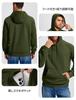 KEFITEVD Sweatshirt à Capuche Lourd pour l'Automne et le Temps Froid Taille Militaire 2XL à Capuche en Polaire pour Homme, Hiver, Trekking, à Porter, Vert,