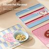 Pet Feeding Mat Silicone Non Slip Waterproof Easy Clean Foldable Design Durable Food Tray Protector for Cats and Dogs