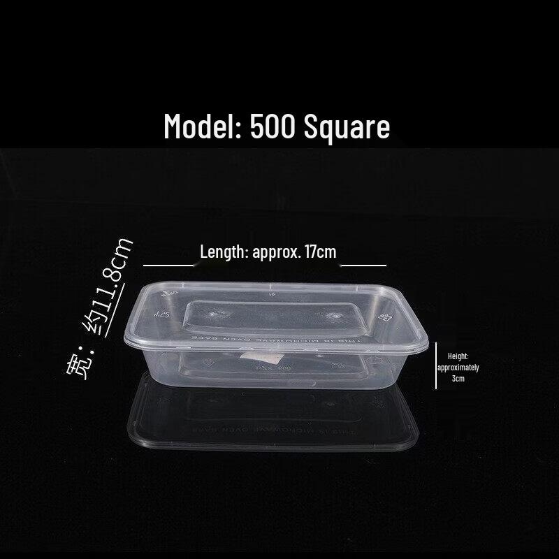 

Disposable Plastic Takeaway Food Containers 500ML