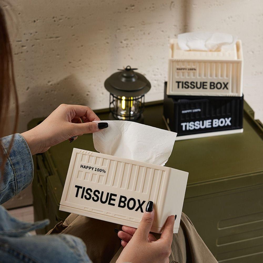 Minimalist Paper Towel Case Rectangle Paper Container Light Luxury Napkin Holder  Home Decoration