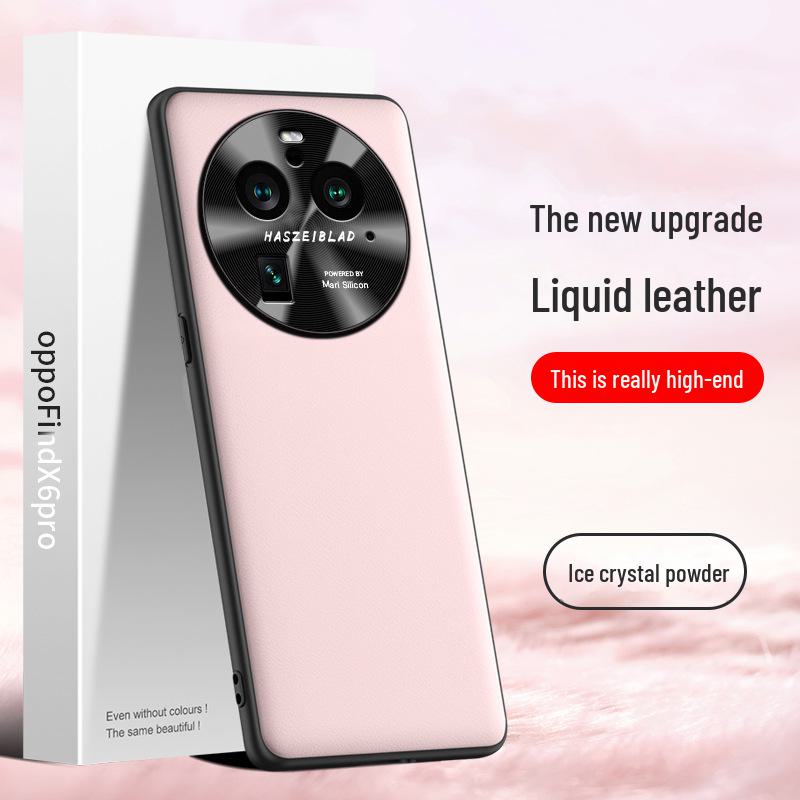 Protective Liquid Leather Shell Cover for Oppo Find X6 Pro. Anti-fall Design. One Piece Shipment Available.
