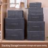 Large Capacity Foldable Storage Box with Soft Lid: Portable Organizer for Household and Document Storage