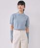 COVERNAT WOMAN Collar Angora Half Knit Sky Blue