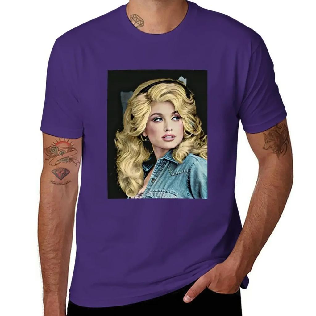 Vintage Dolly Parton Geschenk für Liebhaber T-Shirt lustig süße Kleidung Tierdruck für Jungen Trainingsshirts für Männer