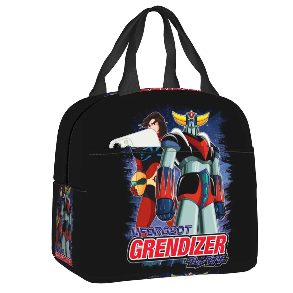 Goldorak Grendizer Actarus Isolierte Lunchtasche für Picknick UFO Roboter Goldrake Auslaufsicher Thermokühltasche Bento Box Frauen Kinder