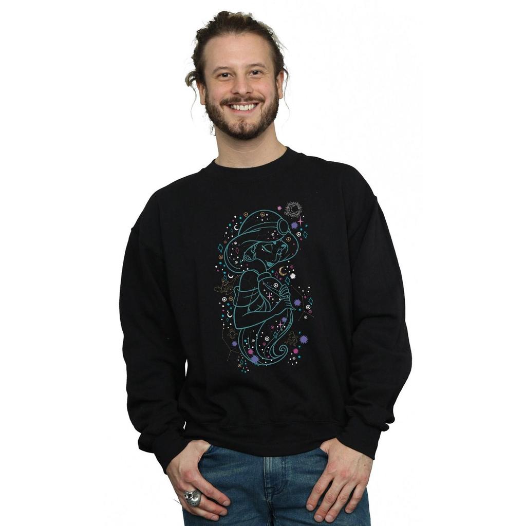 Disney Mens Aladdin Princess Jasmine Written In The Stars Sweatshirt
