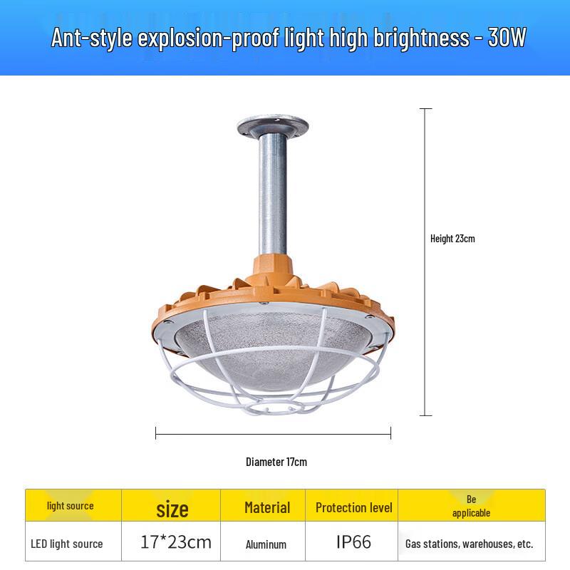 UOSULED 30W Industrial Explosion-Proof LED Ceiling Light