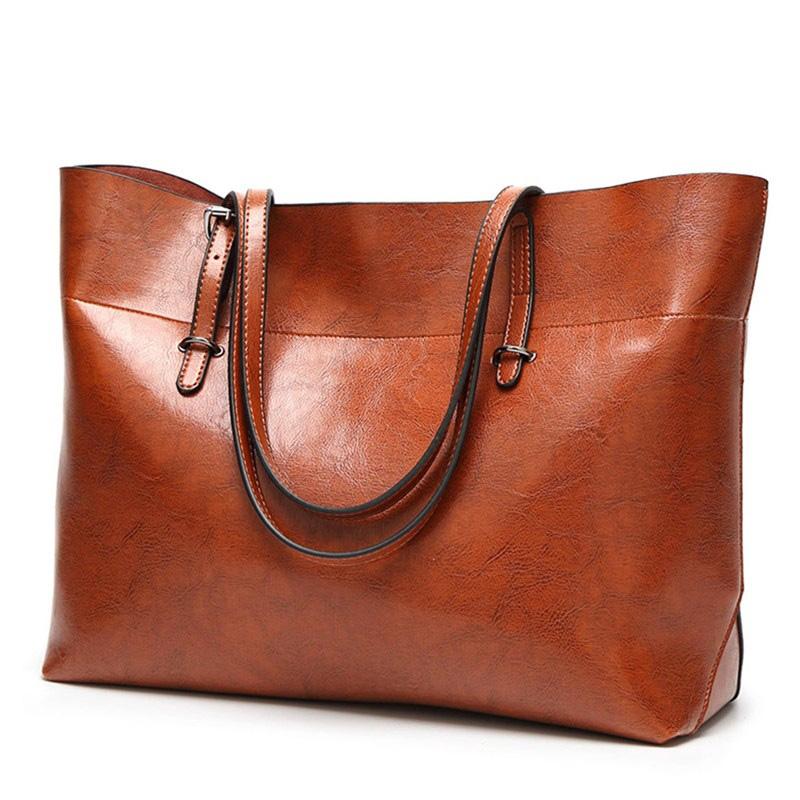 Borse da donna con manico superiore Borsa casual in pelle PU da donna con doppia tracolla Borse a tracolla grandi resistenti all'usura di buona qualità per donna