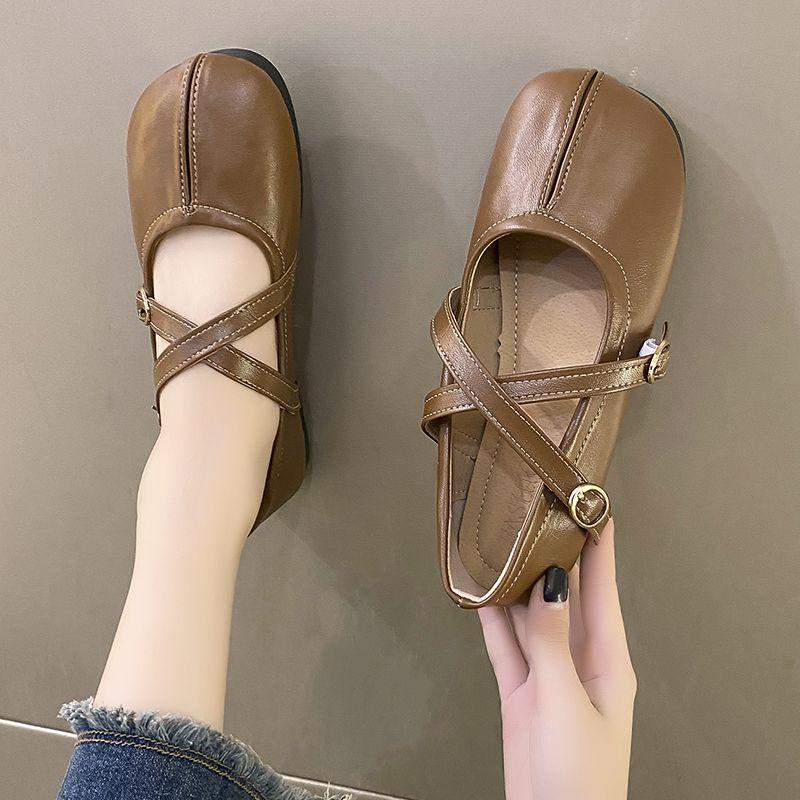 

Fashion Round Toe Ladies Footwear Spring and Autumn Mary Jane Women s Flat Shoes Cheap Liquidation Casual Popular Stylish Social 39 Shoe 35