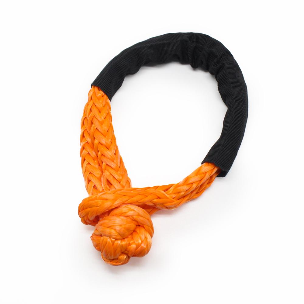 Stock 4x4 Car Tow Recovery Rope Synthetic UHMWPE Winch Shackle Soft Shackle Rope Emergency Tools Made in China 1255