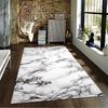 Marble Pattern Area Rug, Modern White and Black Carpet for Home Decor Suitable for use as an anti-slip for living room bedroom sofas