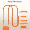 7MM Double Clasp Adjustable Lanyard Polyester Zinc Alloy Shoulder Strap for Dual-Hole Phone Cases