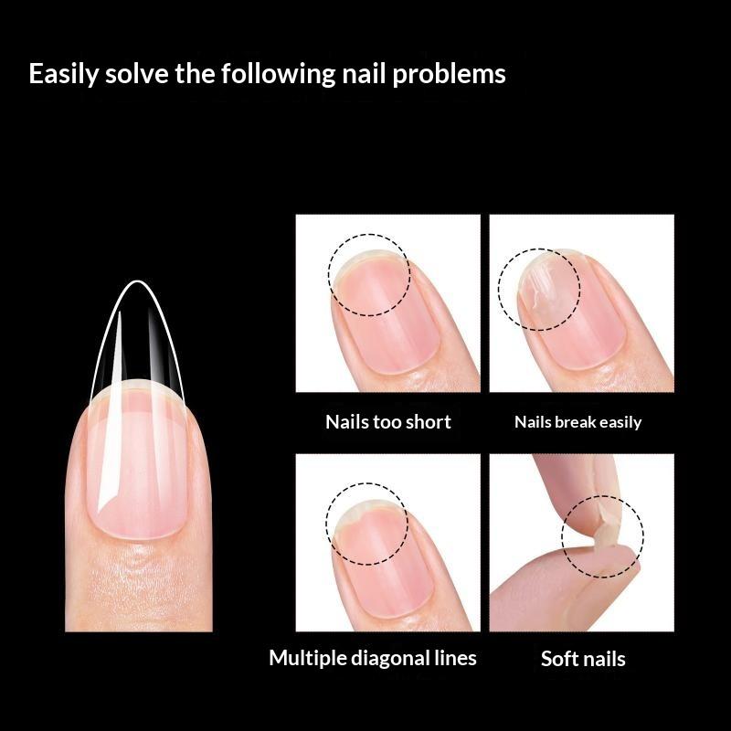 240Pcs/Box Soft Gel Nail Tips, Half Matte Full Coverage Press-On Nail Tips Short Almond False Nails Thin Front End Thick