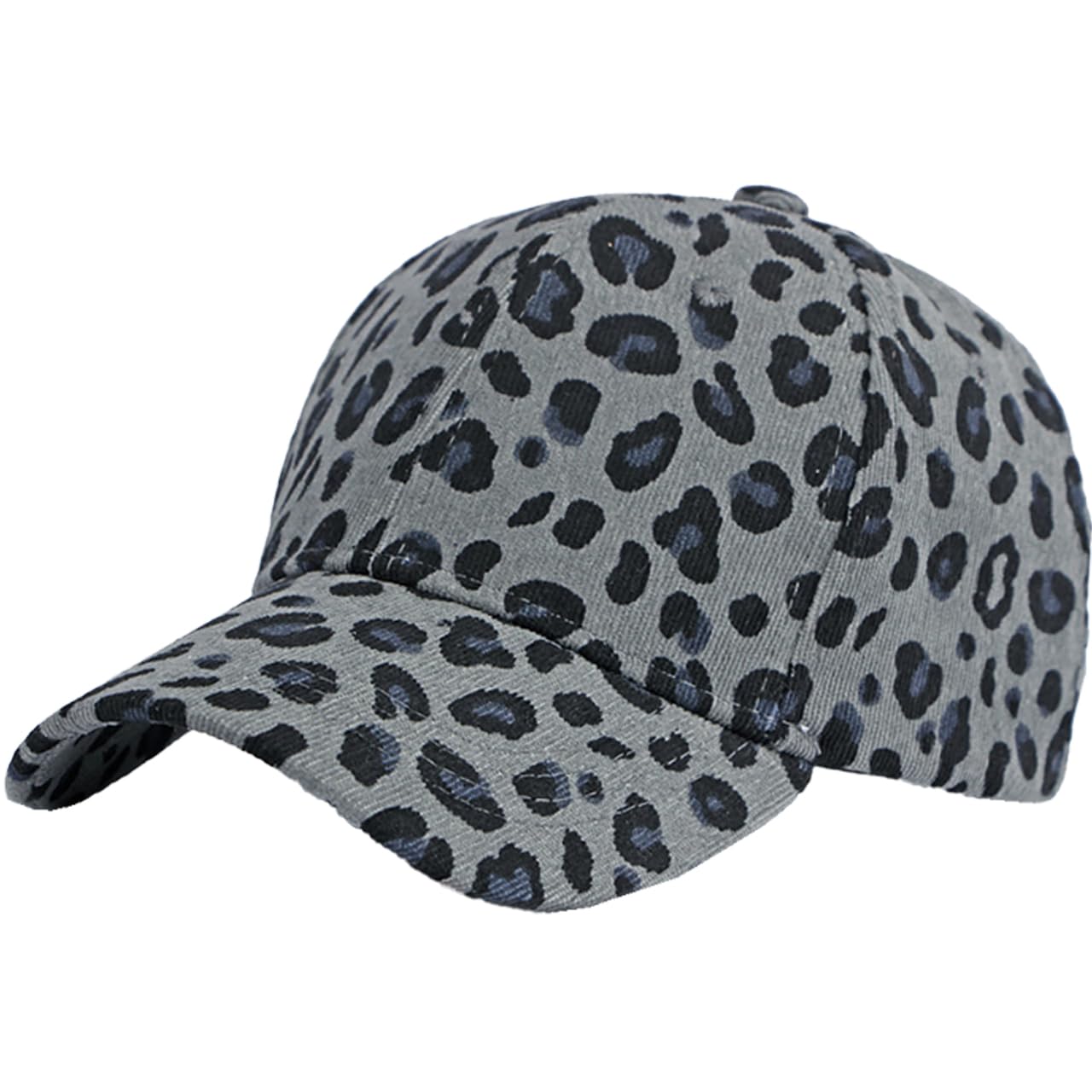 

Leopard Print Corduroy Cap Brim Stylish Casual CZ145 [White Fang] Women s Men s (Gray) серый