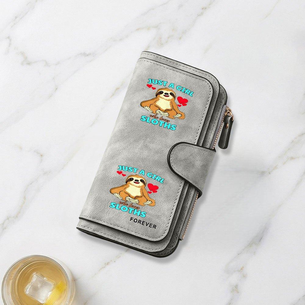 Fashionable Long Wallet with Adorable Sloth Illustration Print Design That Catches the Eye Multifunctional Portable and Secure Coin Purse with Enough