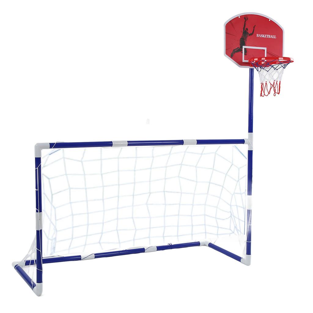 2 In 1 Sports Center Kids Basketball Football Sports Set Children Basketball Hoop Indoors Outdoors