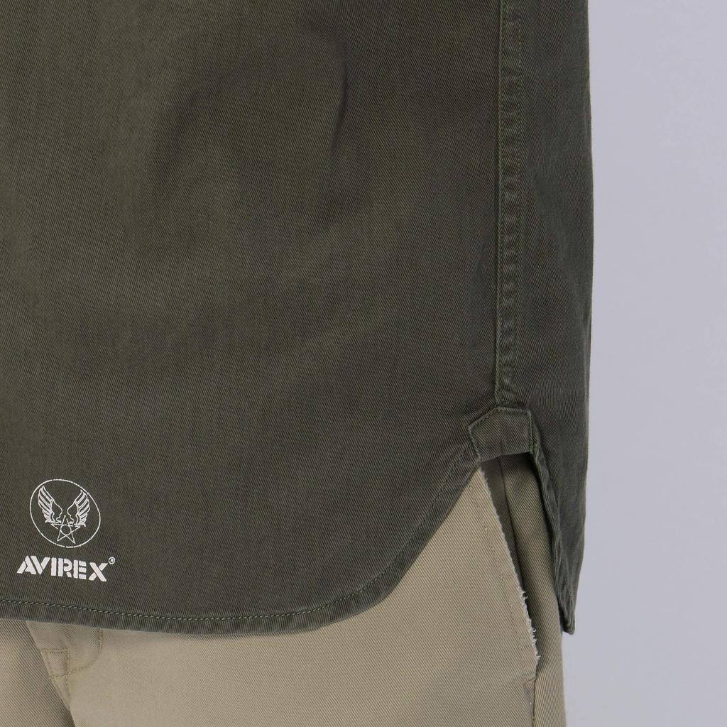 AVIREX Daily Twill Regular Shirts Size 075 Olive 6175109, Small,