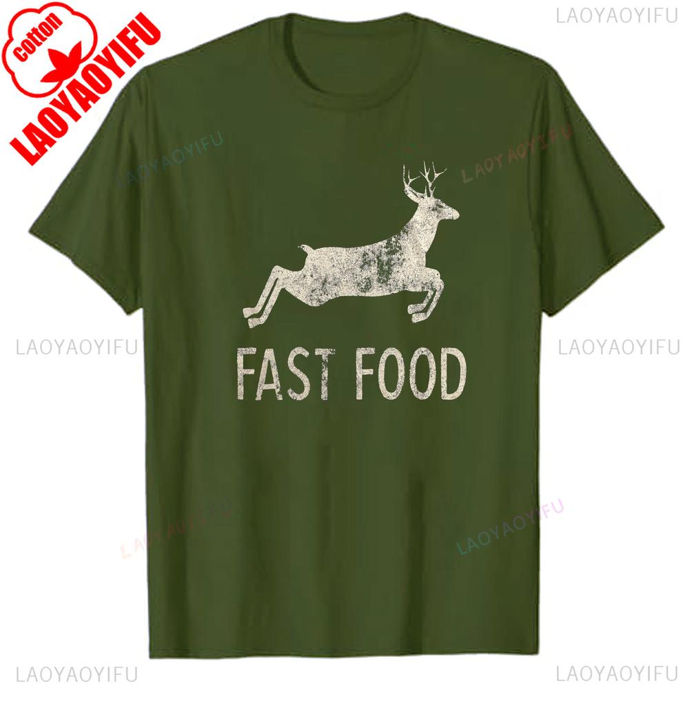 Hunting Men Funny Joke Deer Dad Shirts Rude Offensive for Hunters Fast Food Gifts Graphic Tshirts Unisex Tops Tee Shirt Short