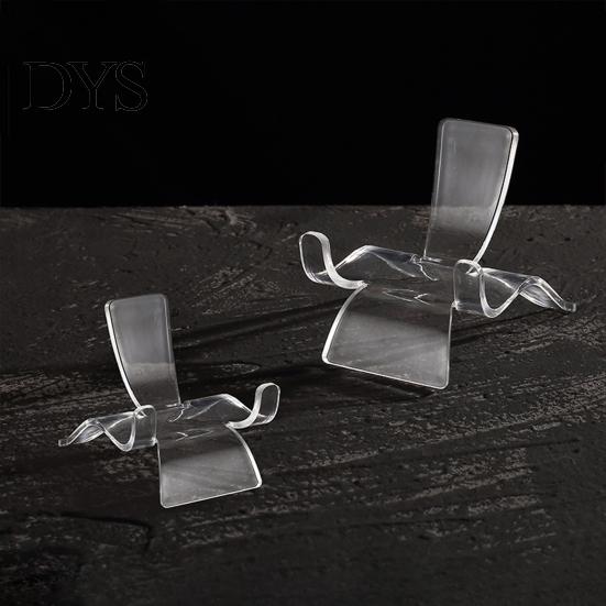 Display Showcases 10Pcs Stands Transparent Clear Chair Shape Stable Space-saving Storage Acrylic Crystal Geodes Rock Mineral Agate Coral Holders Home