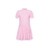 Polo Striped Bubble Short Sleeve Dress Kids Dresses Pink 313964281-001