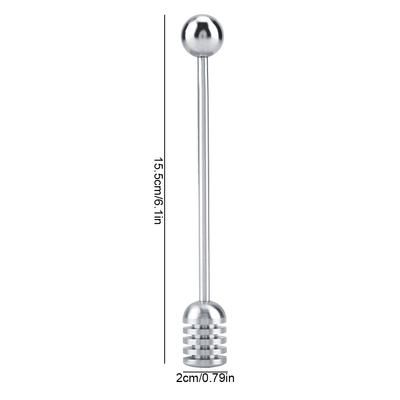 Honey and Syrup Dipper, Stainless Steel Honey Dipper, Stirring Spoon, Mixing Rod Tool for Honey Jar Containers