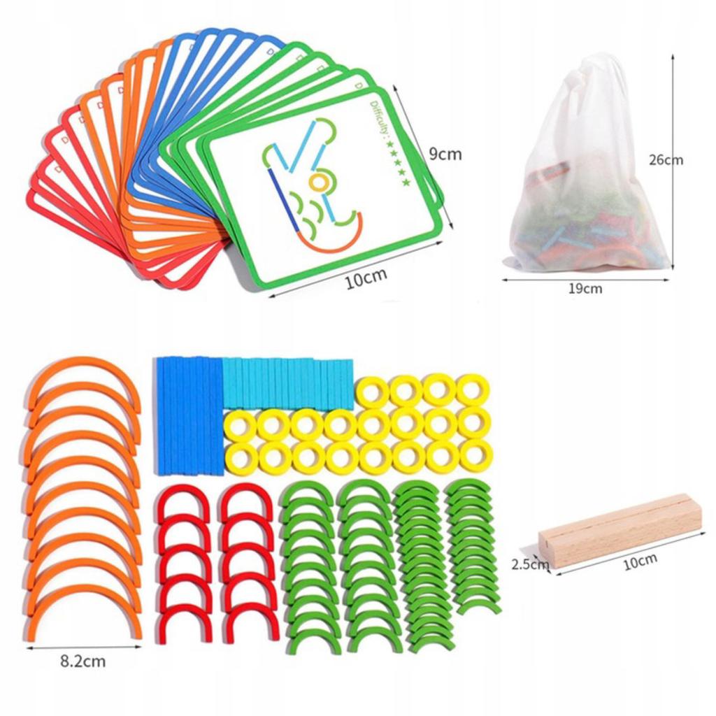 Wooden Puzzle Blocks Puzzle For Children Creative Shapes Montessori