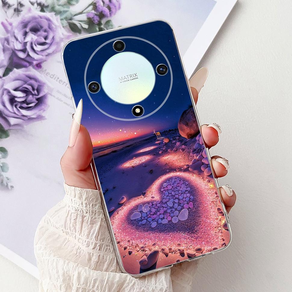 For Honor X9b 5G Case Flowers Butterfly Painted Cover Soft Silicone Casing For Honor X9 X9 b HonorX9b 5G Phone Case