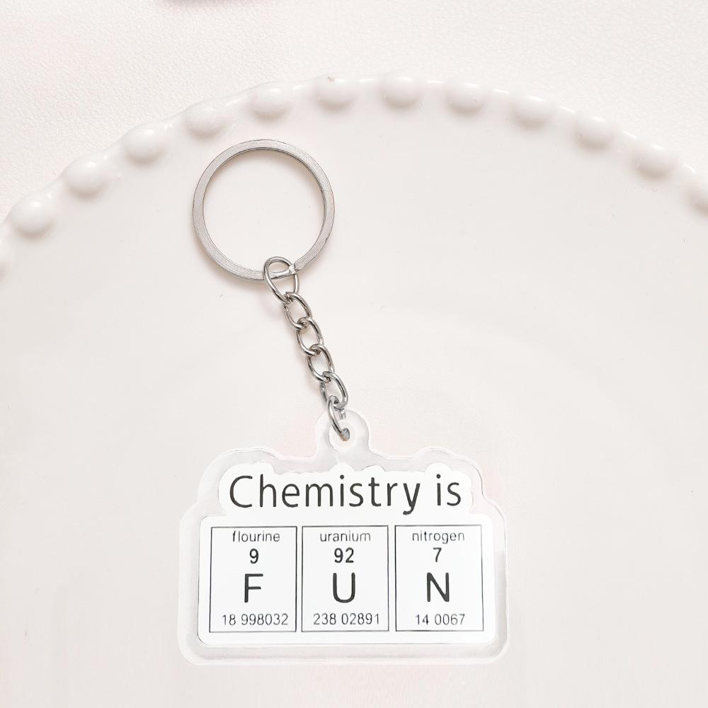 Creative Chemistry Elements Acrylic Keychain - Fun Gift for Teachers and Students