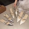 High heels stiletto medium heel bag head sandals women's 2025 new summer fairy style with skirt Mary Jane single shoes