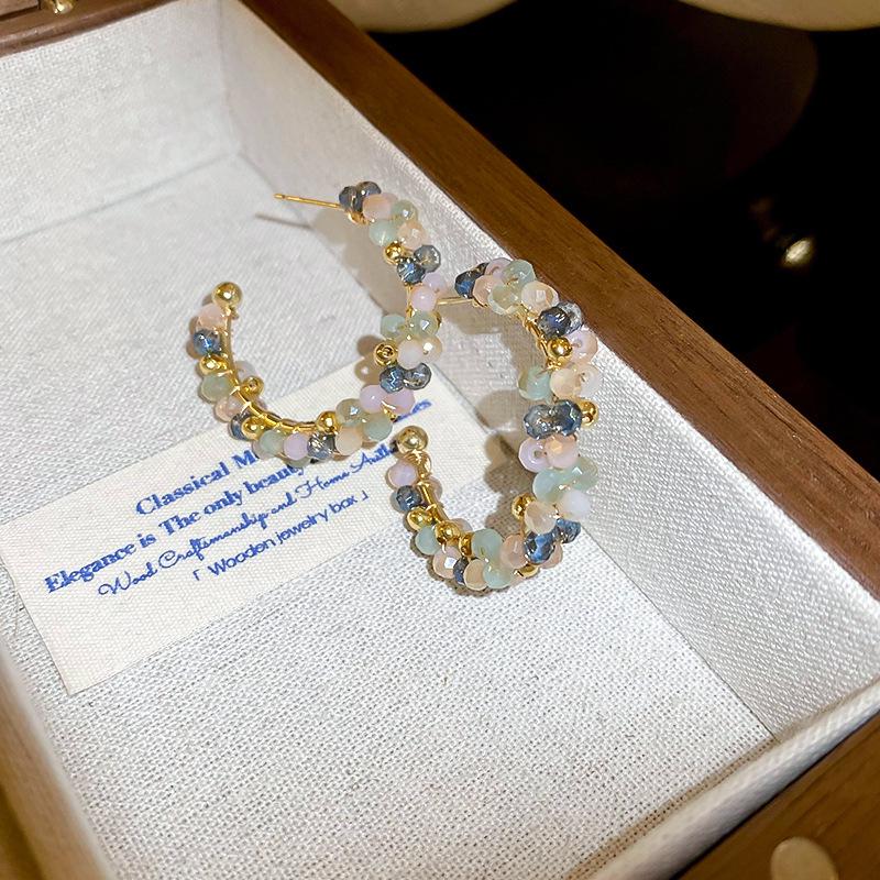 Gold-Plated Silver Butterfly Crystal Gradient Stud Earrings - 2025 Fashion for Women