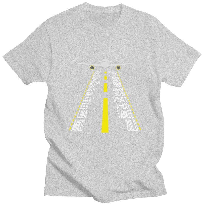 Individuelles Herren Piloten Alphabet Luftfahrt Flugzeug Geschenk T-Shirt Kurzarm Baumwolle T-Shirt Lässig Flugzeug Flieger T-Shirts Kleidung