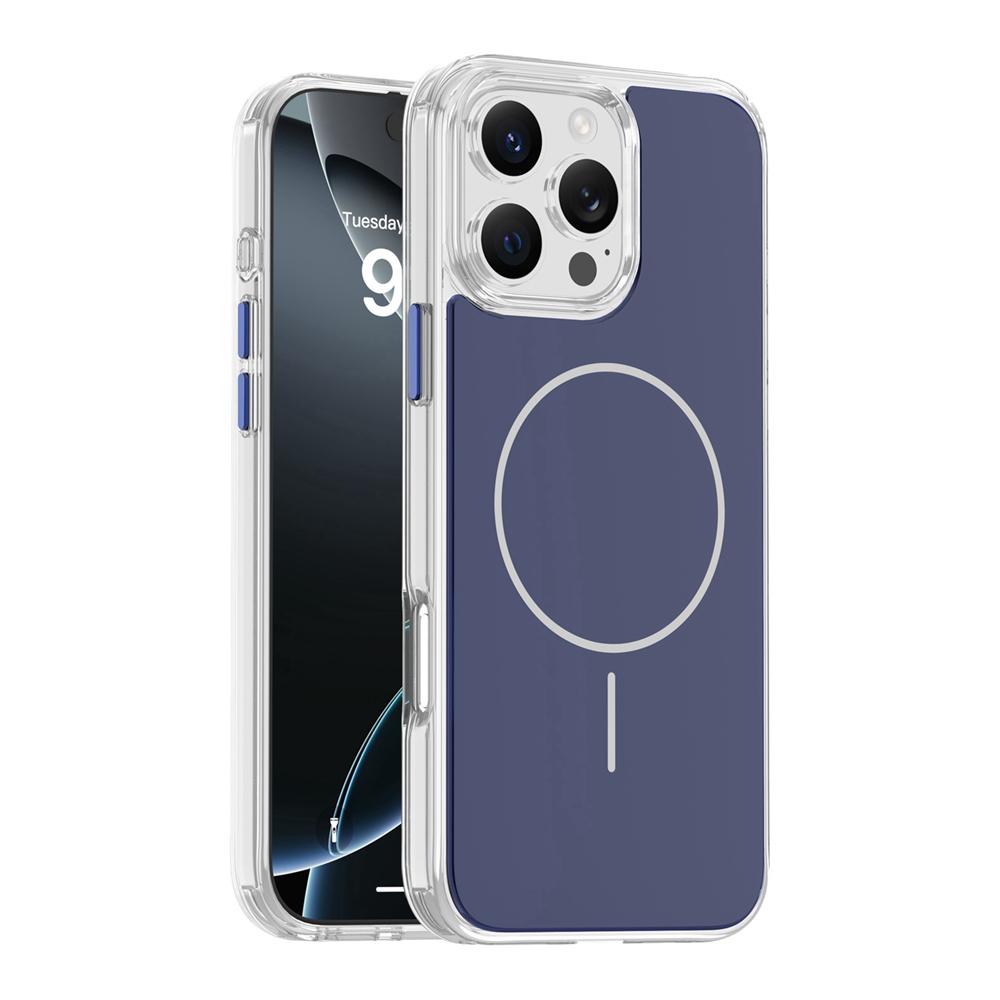 KEYSION Luxury Magnetic Case for MagSafe for iPhone 14 15 16 Pro Max Soft TPU+PC Wireless Charging Shockproof Phone Back Cover