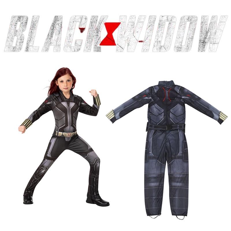 Superhero Kids Fancy Dress Black Widow Movie Classic Cosplay Costume