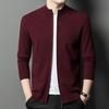 Jinju Men's Stand-Collar Zip-Up Knit Cardigan