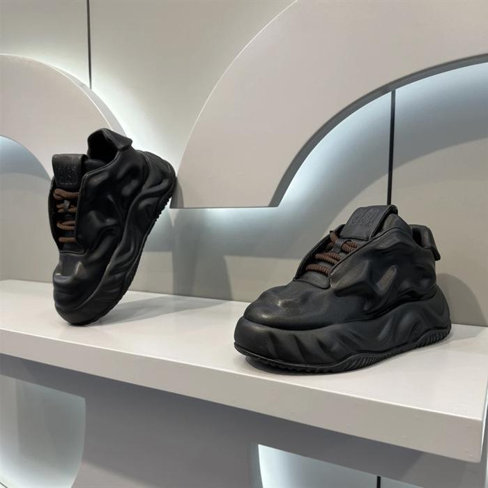 Popular Simple Sports Casual Shoes In the Spring of 2024, New Men's Dad Solid Color Bread Shoes with Heightened Thick Soles