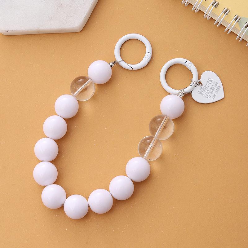 Capa de celular com corrente de pérolas faça você mesmo para mulheres da moda com pingente de cristal antiqueda