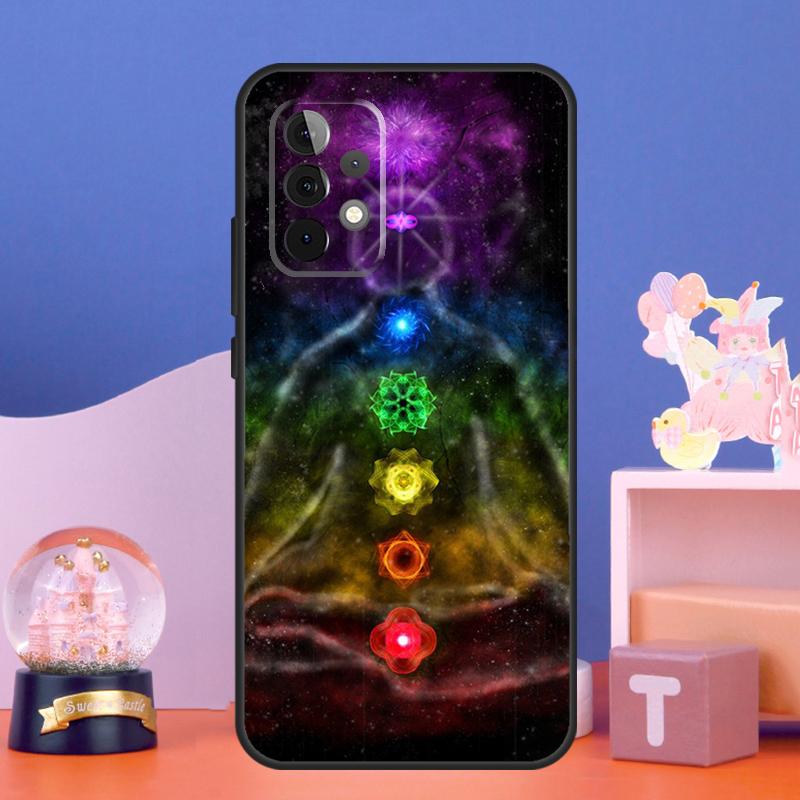 Mandala Chakra Yoga Case For Samsung Galaxy A15 A25 A52 A53 A54 A12 A13 A14 A32 A33 A34 A23 A24 A72 A73 A51 A71
