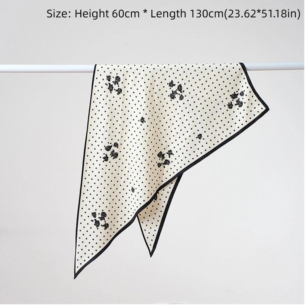 Polka Dot Daisies Scarf Advanced Shawl Trendy Hip Curtain  for Women