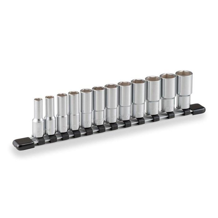 [Tone] Deep Socket Set (6-Point, with Holder) HSL312, 3/8  Drive, 12-Piece