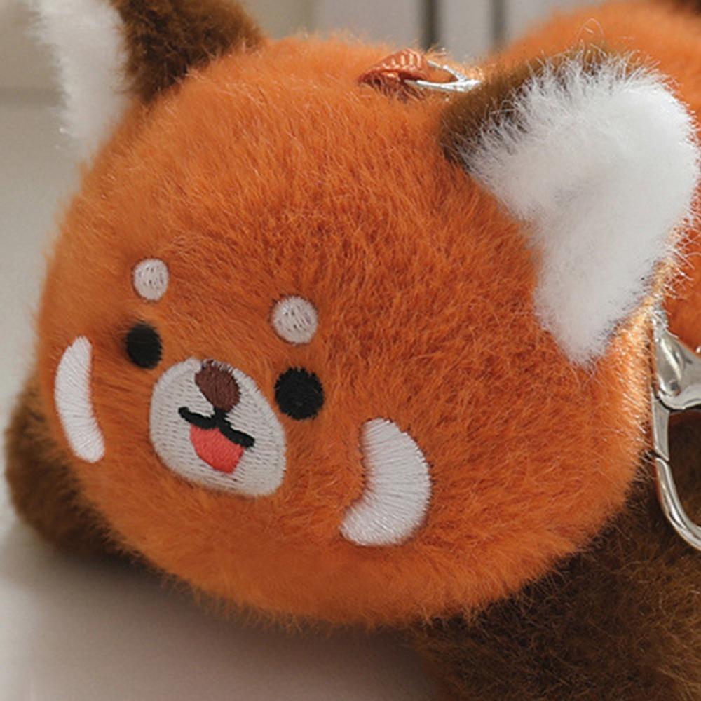 Rotating Tail Panda Doll Pendant Animal Raccoon Plush Keyring Panda Plush Keychain  Best Gifts