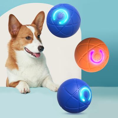 Pet Jumping Ball with LED Light Boredom Stress Relief Smart Interactive Cat Dog Toy Ball USB Rechargeable Electric Automatic Moving Shaking Ball